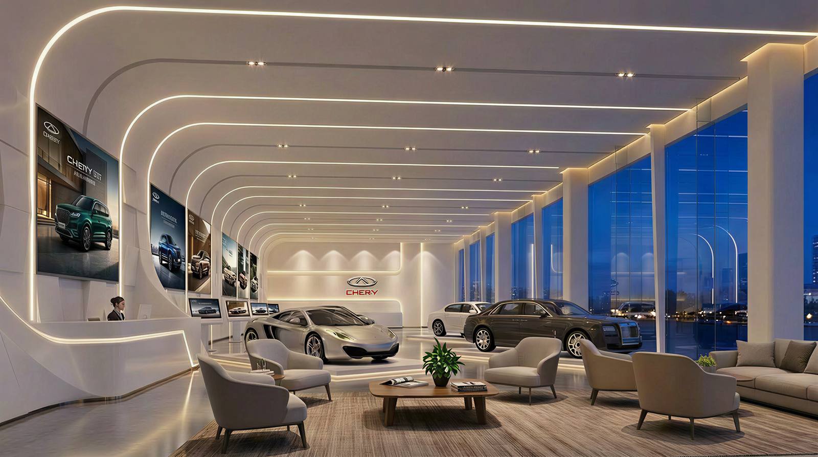 Chery showroom interior view 2