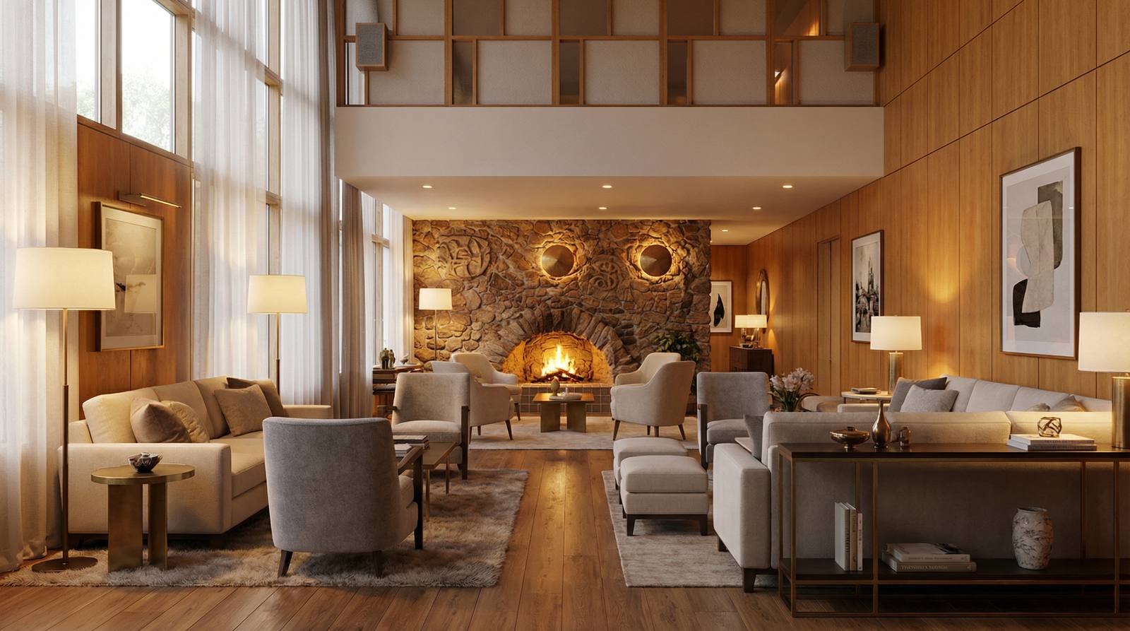 Komsomolsk-on-Amur riverside hotel lounge renovation rendering