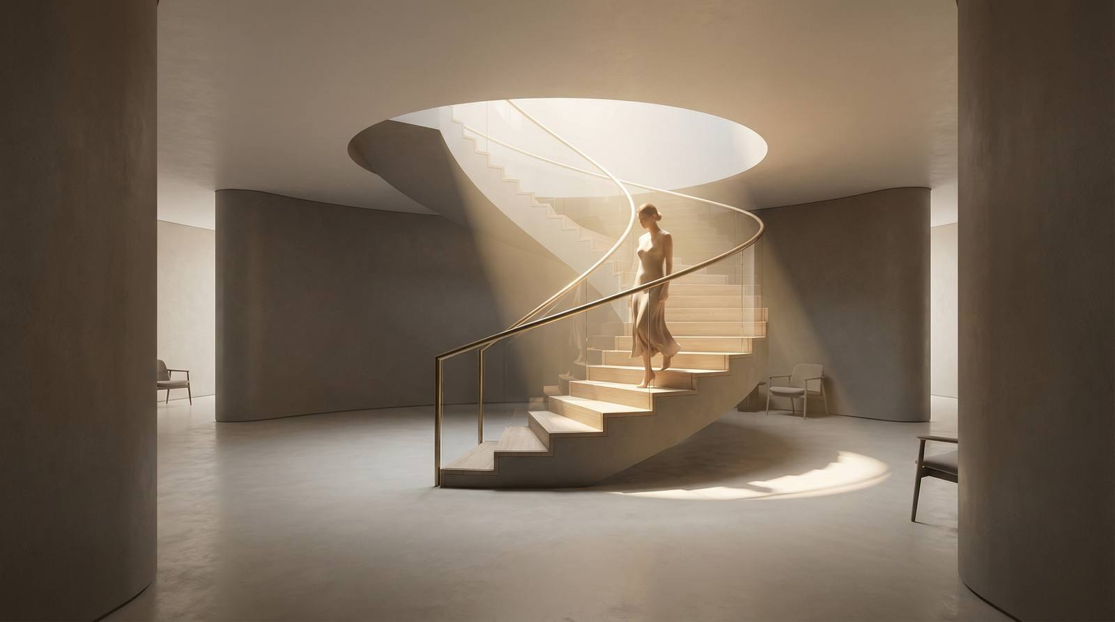 Komsomolsk-on-Amur hotel feature stair renovation rendering