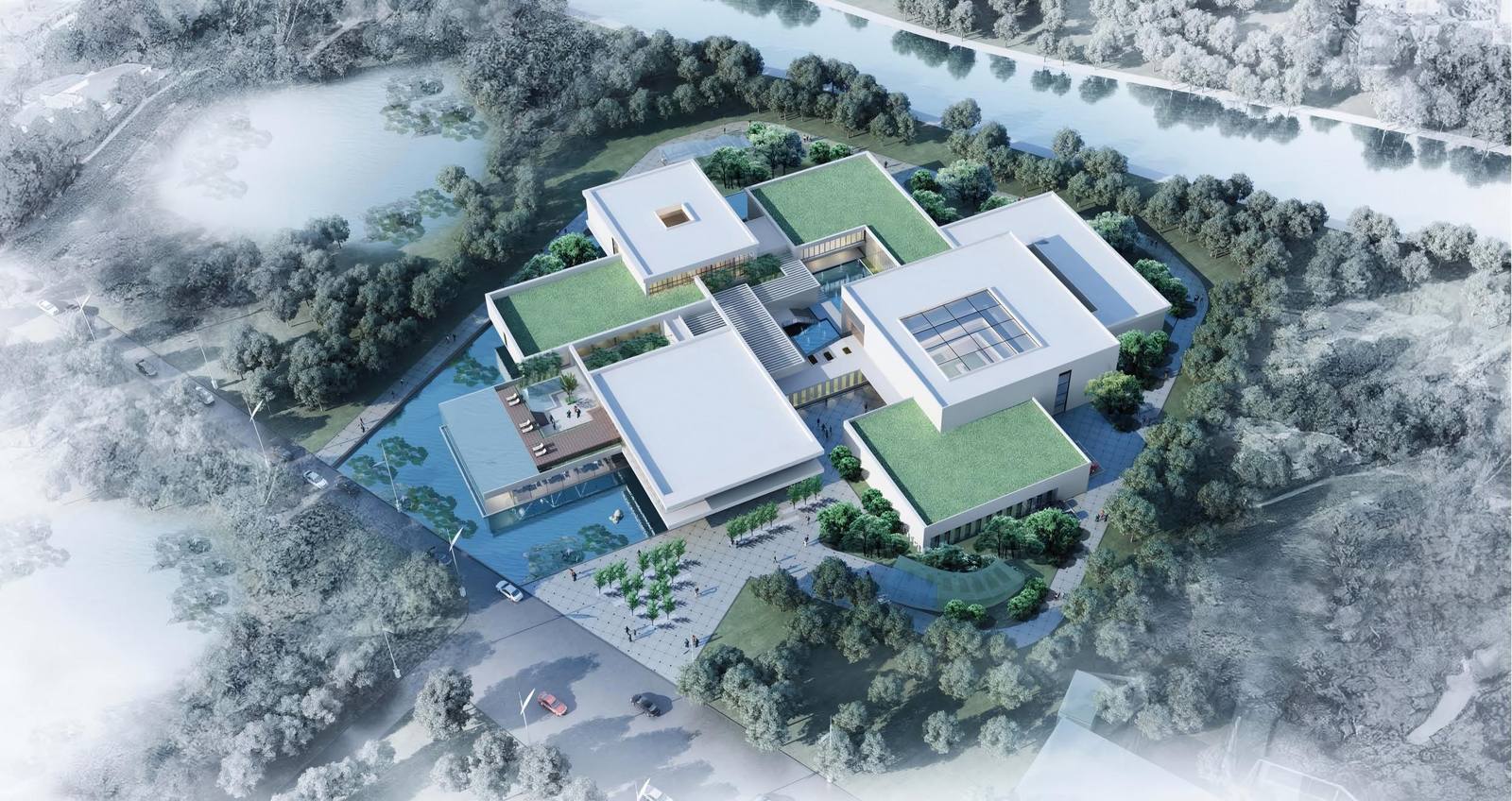Lotus Hotel aerial rendering