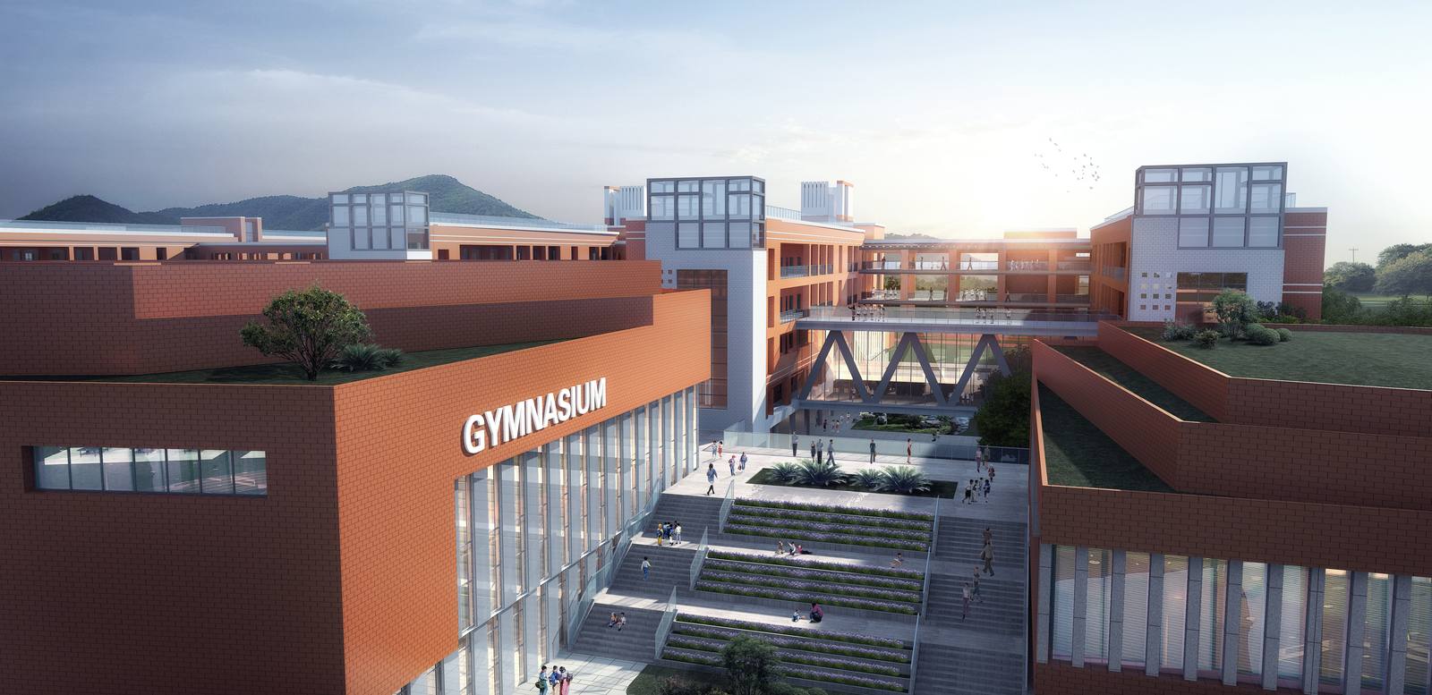 Yagang Primary School campus rendering